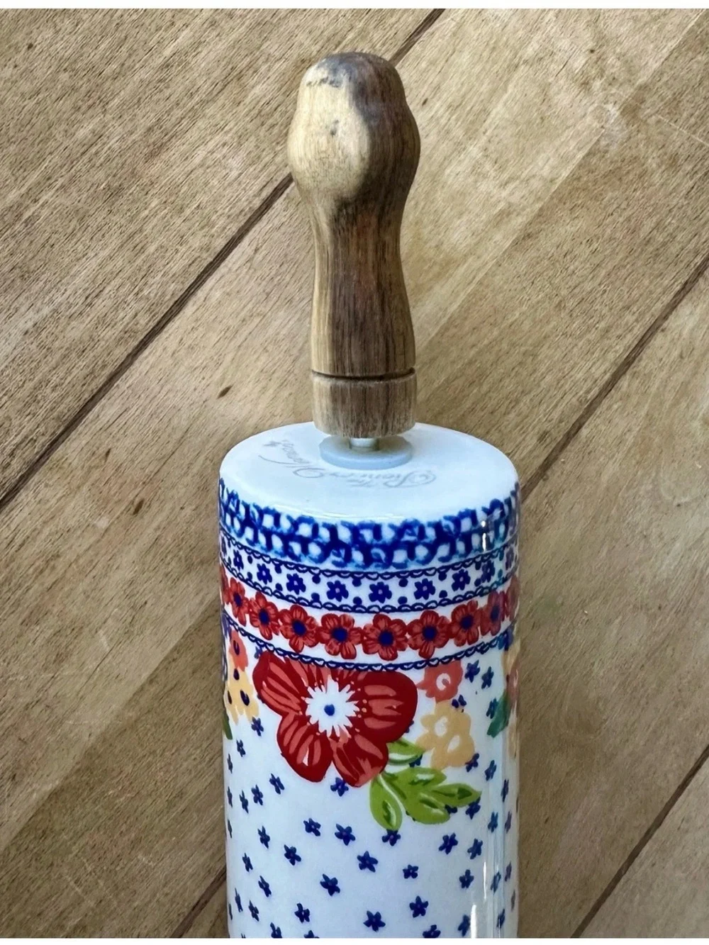 Pioneer Woman Dazzling DahliasCeramic Rolling Pin